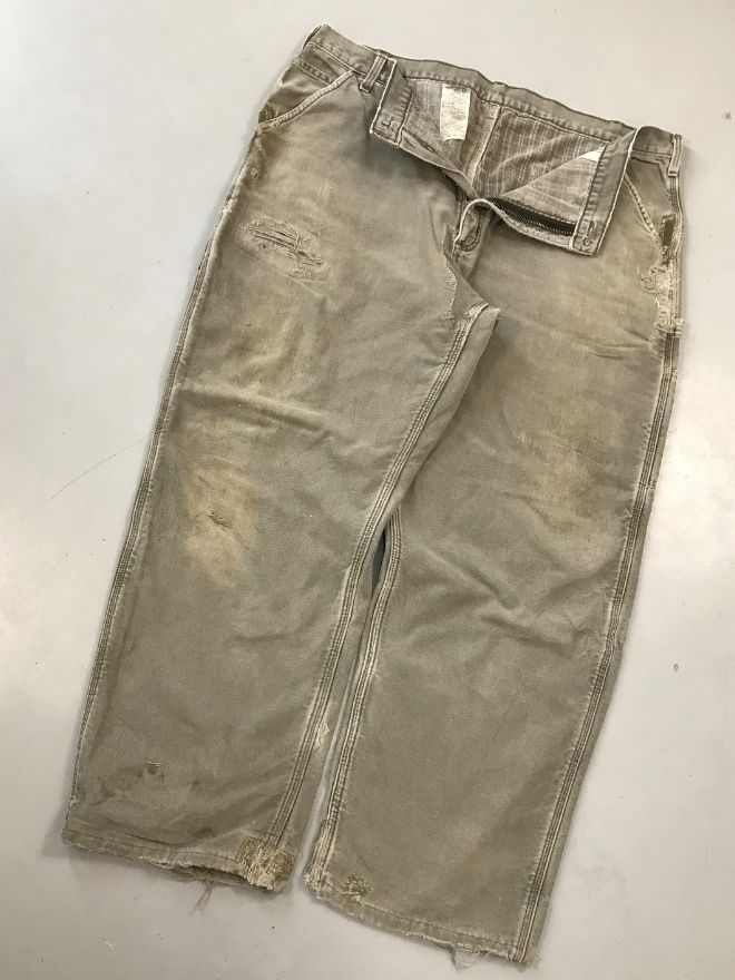 Vintage Carhartt B111 Moss Blanket-Lined Carpenter Denim – Size 40