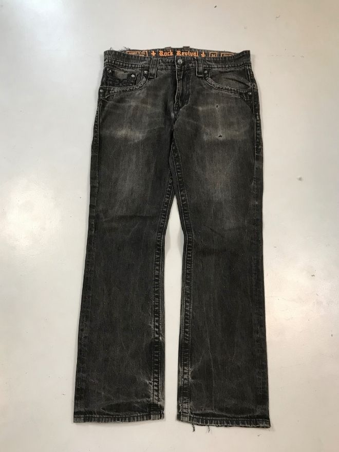 Vintage Rock Revival Triple Stitch Bootcut Jeans — Size 36