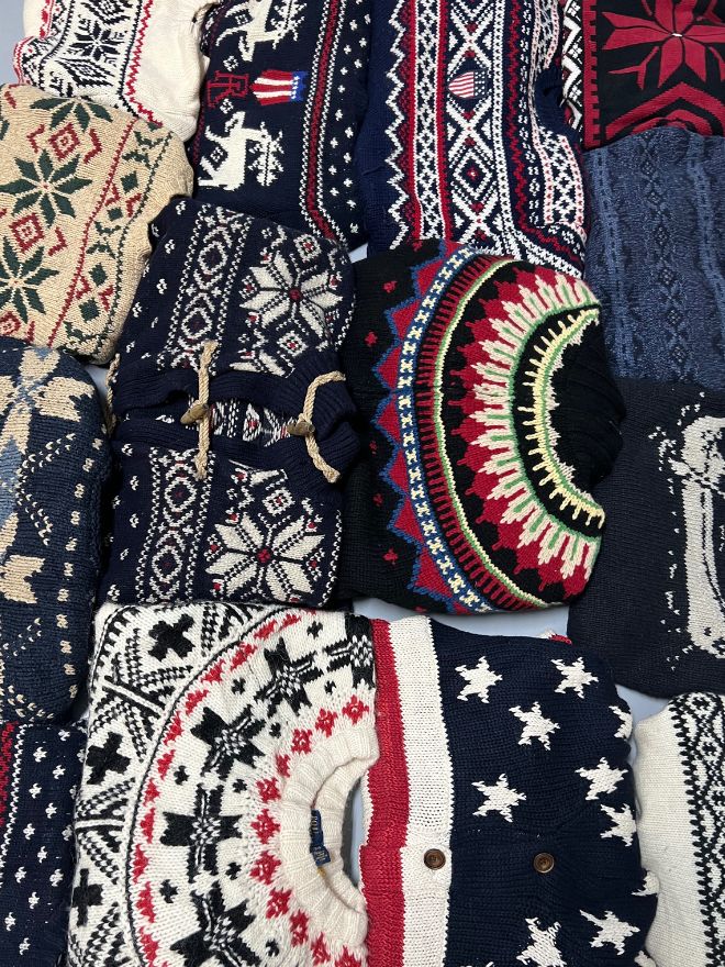 BUNDLE OF POLO MULTICOLOUR 3D KNIT SWEATERS