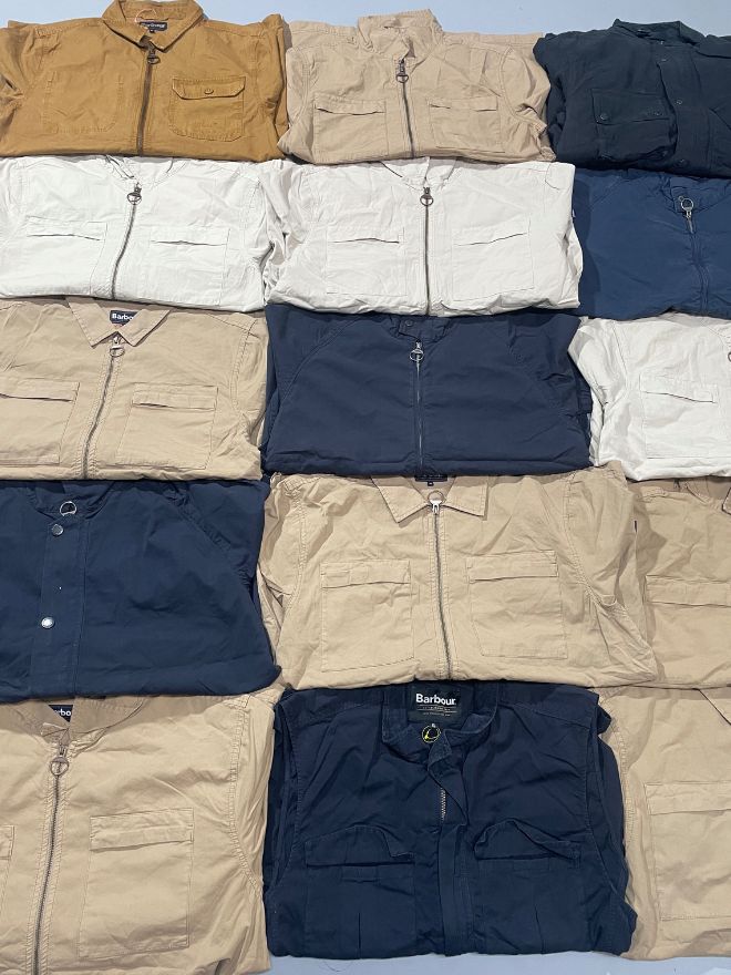 factory leftover barbour shackets zipper and button mixed  ( bundle )