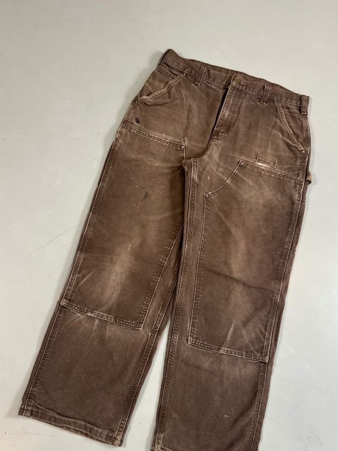 Rare Sunfade Vintage Carhartt Double Knee B136 DKB – Brown (Men’s 34)