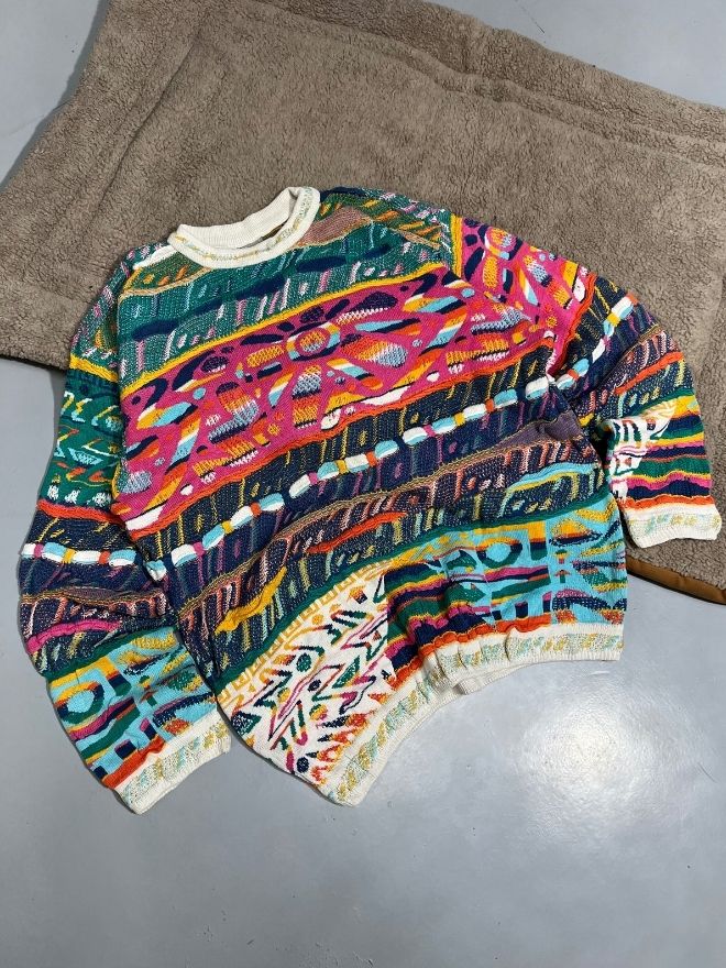Vintage Coogi 3D Multicolored Knit – Size M