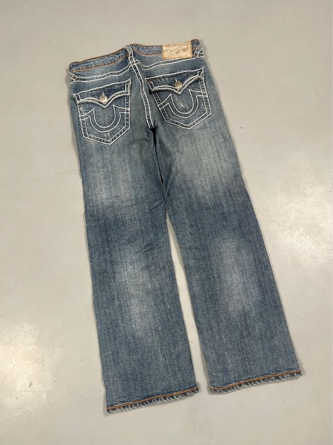 Vintage True Religion–Inspired Rope Stitch Denim – Blue (Men’s 34 / EU 50)