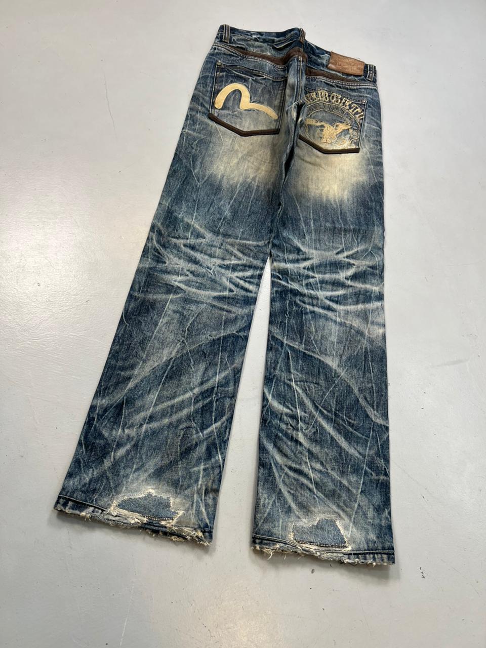 vintage y2k embroidered japanese denim pants