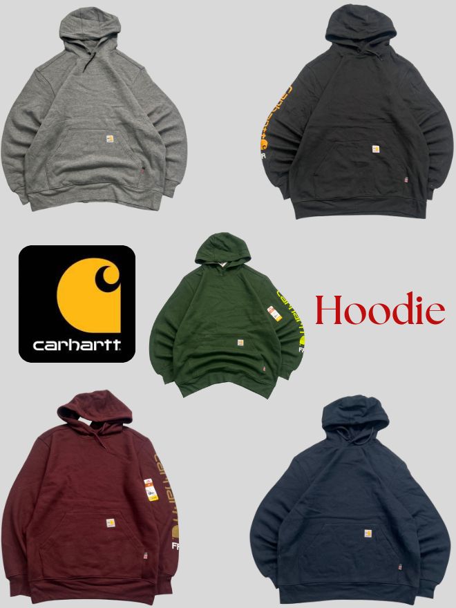 Bundle of Factory Leftover Carhartt Hoodies – New / Unworn (Grade A)
