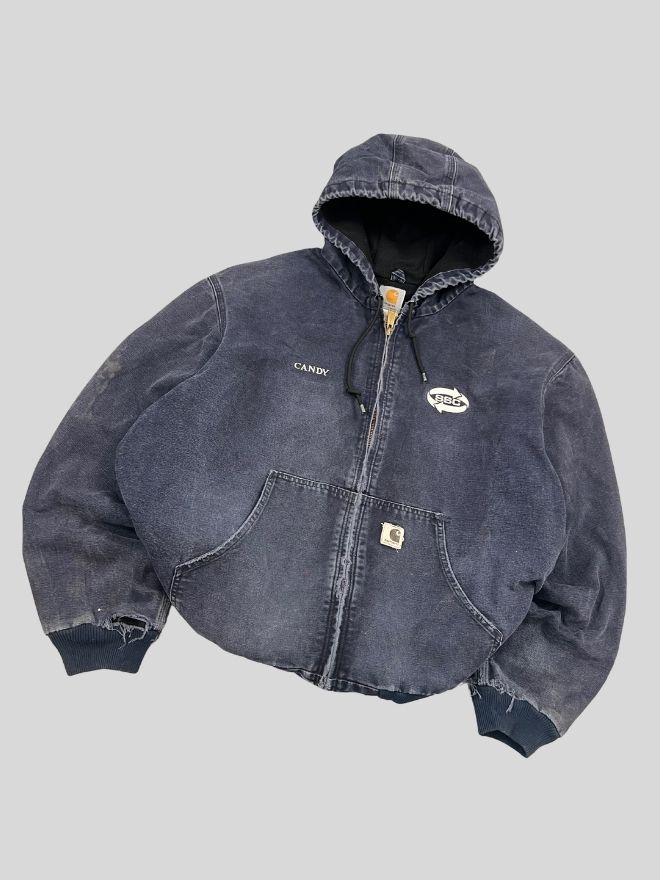 Vintage Faded Carhartt Quilted Line Active Jacket (XXL)