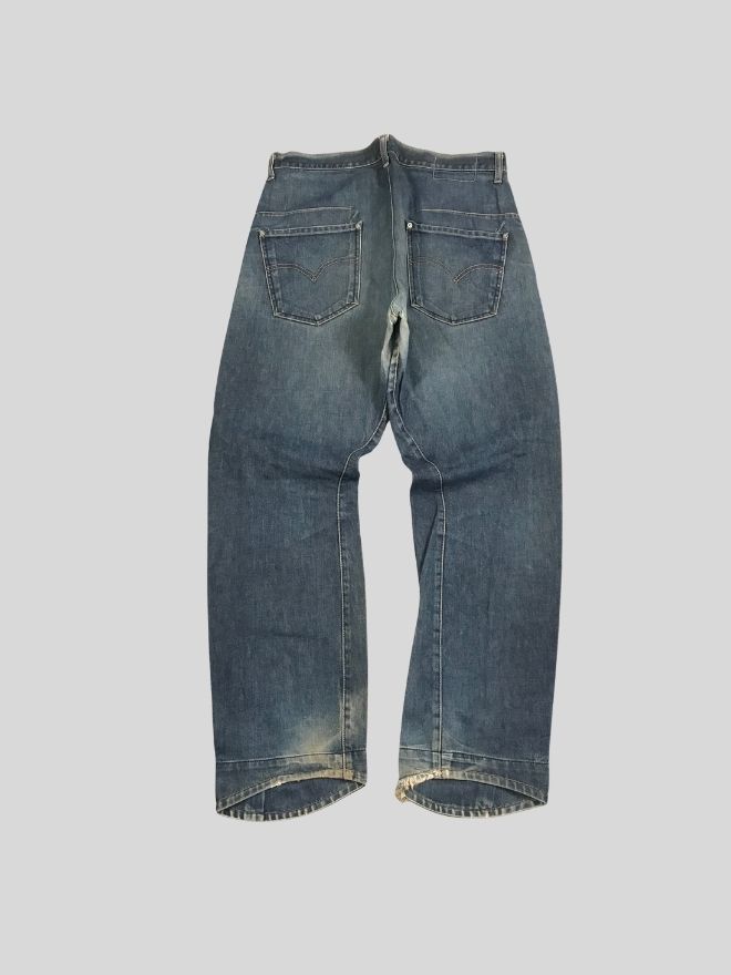 Vintage Levi’s Engineer Jeans — Size 34 | Distressed Workwear Denim