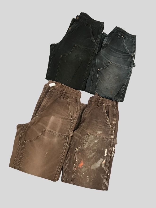 Crazy Bundle of 4 Vintage Carhartt Double Knee Denim Pants – Men’s US 32 / EU 48