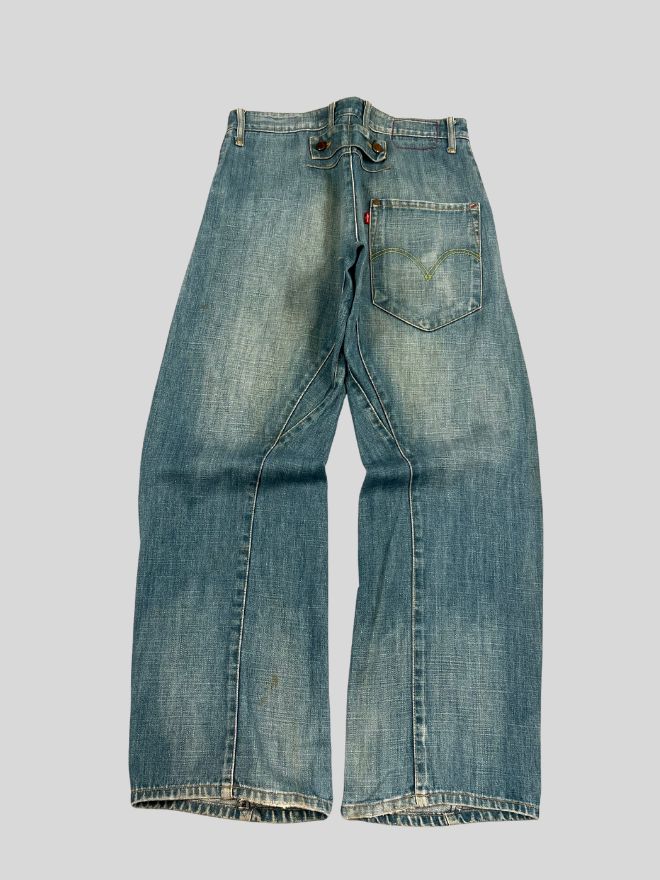 Vintage Levi’s Engineer Buckle Belt Denim – Size 32