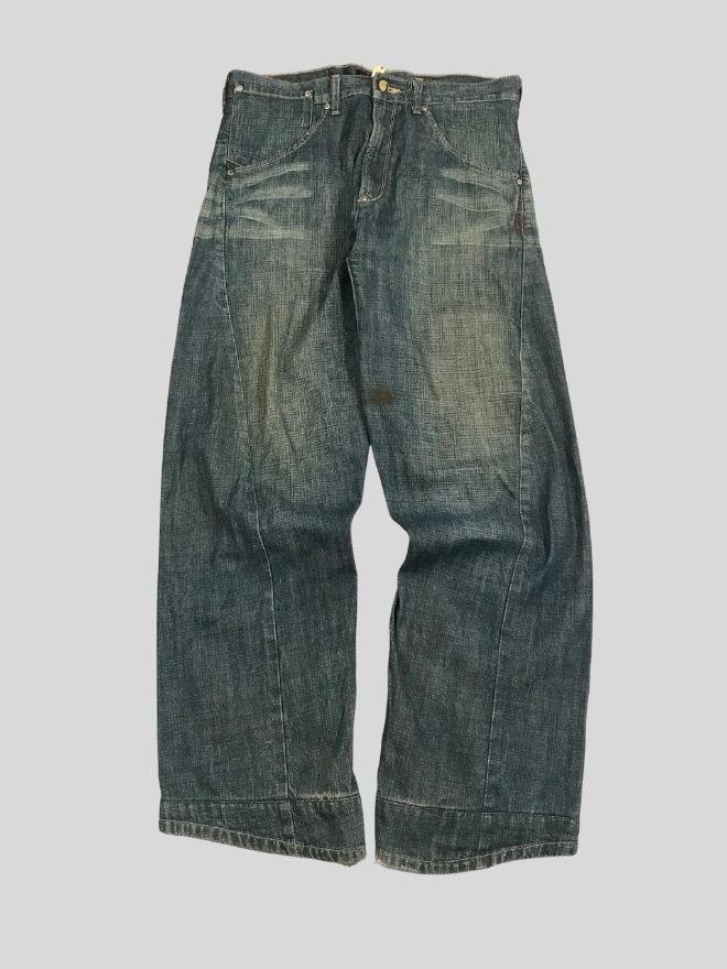 Vintage Levi’s Engineer Jeans with Buckle Belt | Distressed Workwear Denim | Size 34