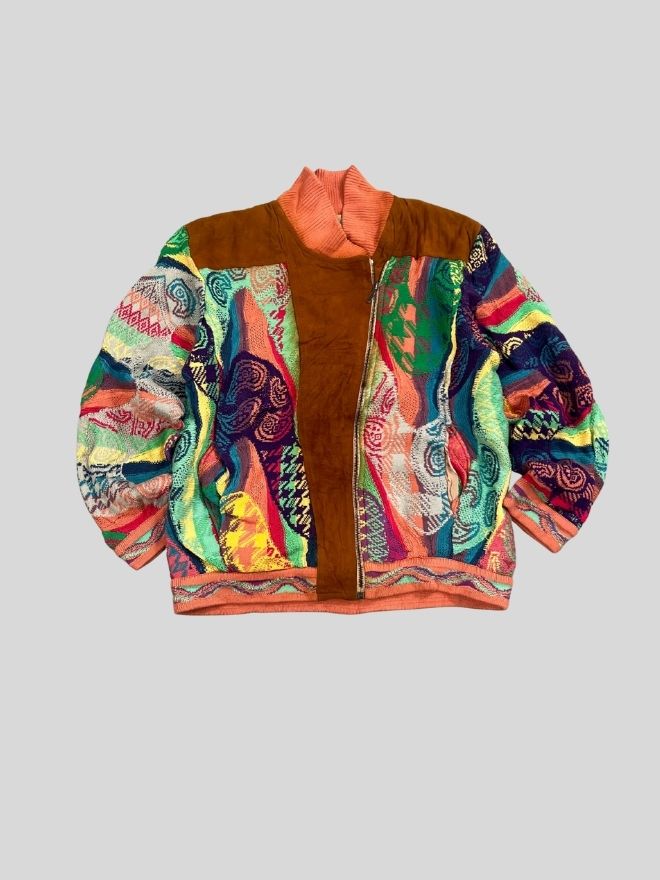 Vintage COOGI Multicolor 3D Knit Sweater | Size XS | Rare Pattern