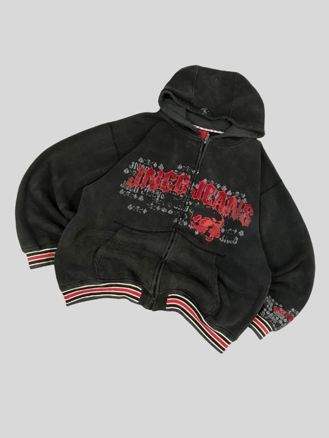 Vintage 90s JNCO Black Baggy Fit Hoodie – Men’s XL