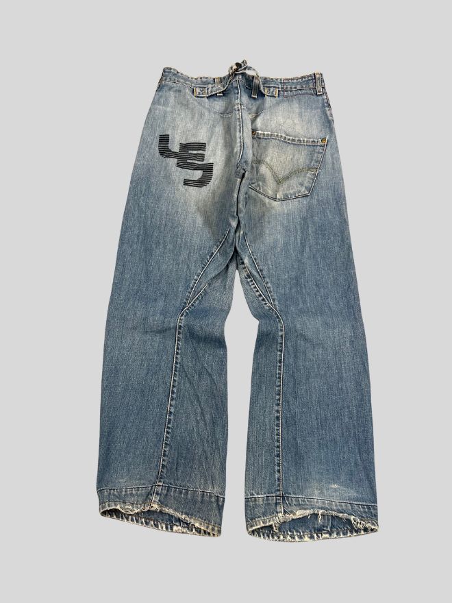 Vintage Levi’s Engineer Jeans With Buckle-Back – Size 32