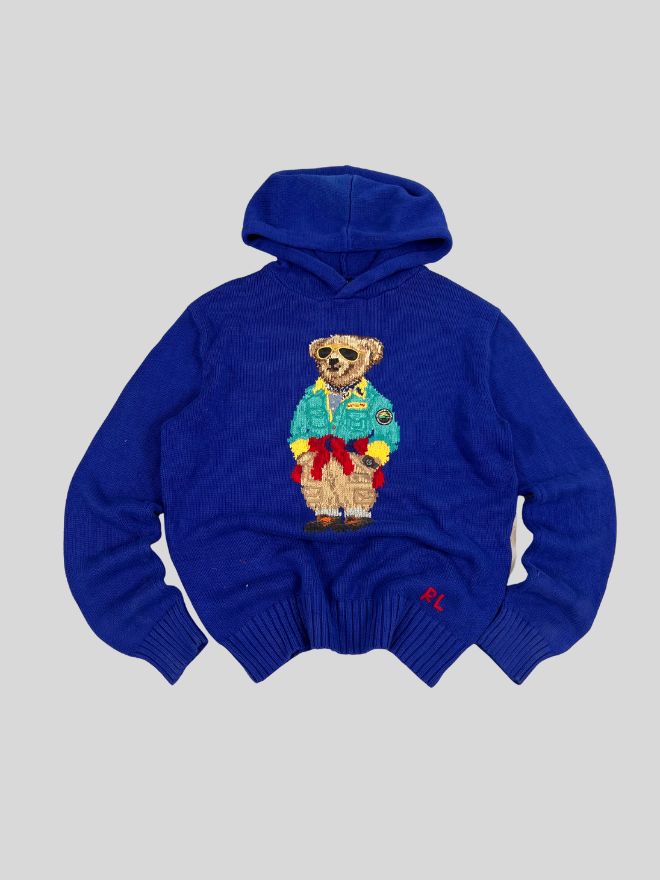 Vintage Polo Ralph Lauren Bear Knit Sweater (Size S)