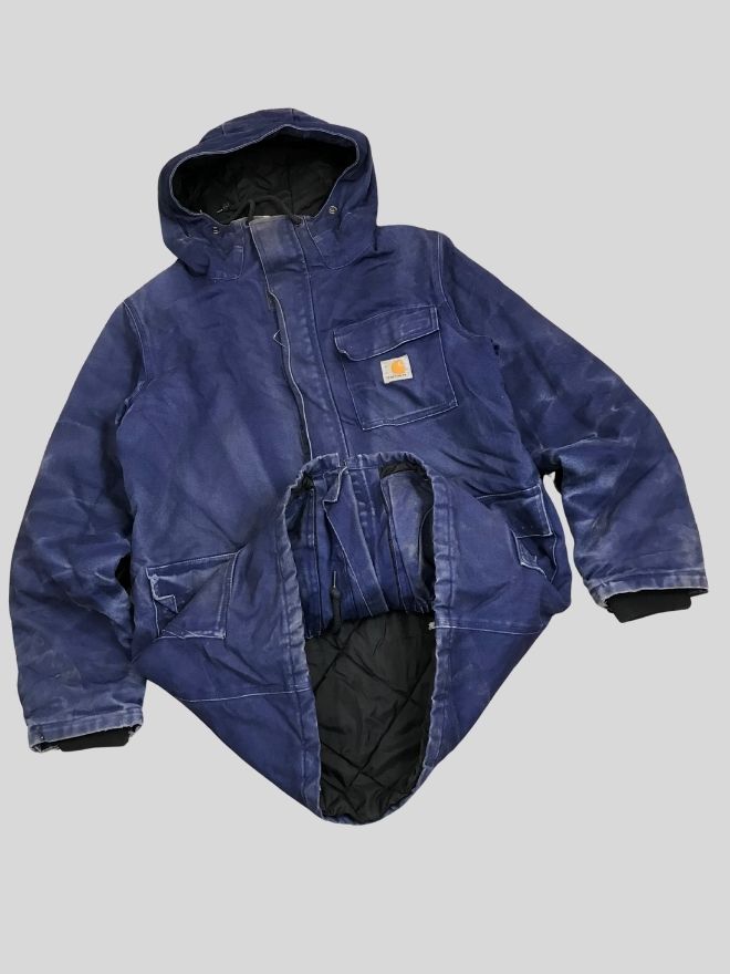 Vintage Carhartt Blanket Lined Workwear Jacket | Men’s Small | Blue Carhartt Jacket