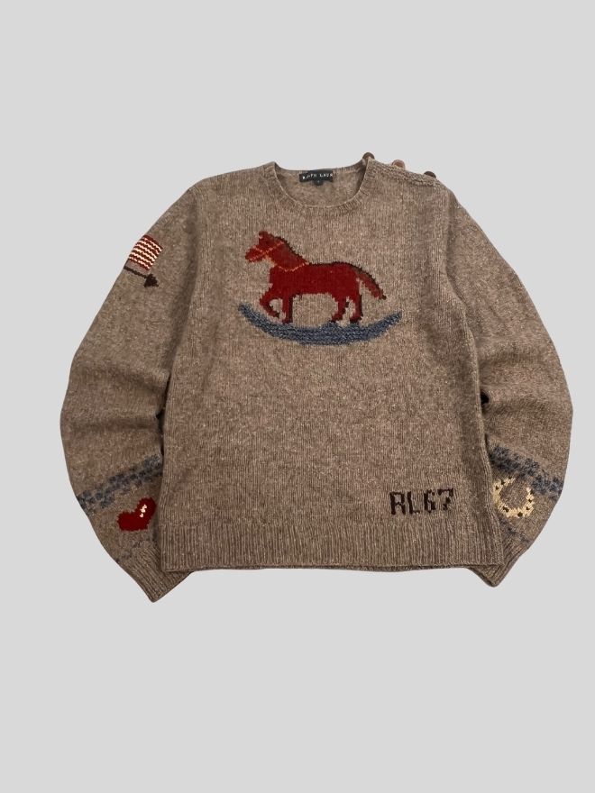 Vintage Polo Ralph Lauren Knit Sweater – Multicolor | Women’s XS (US 0–2)