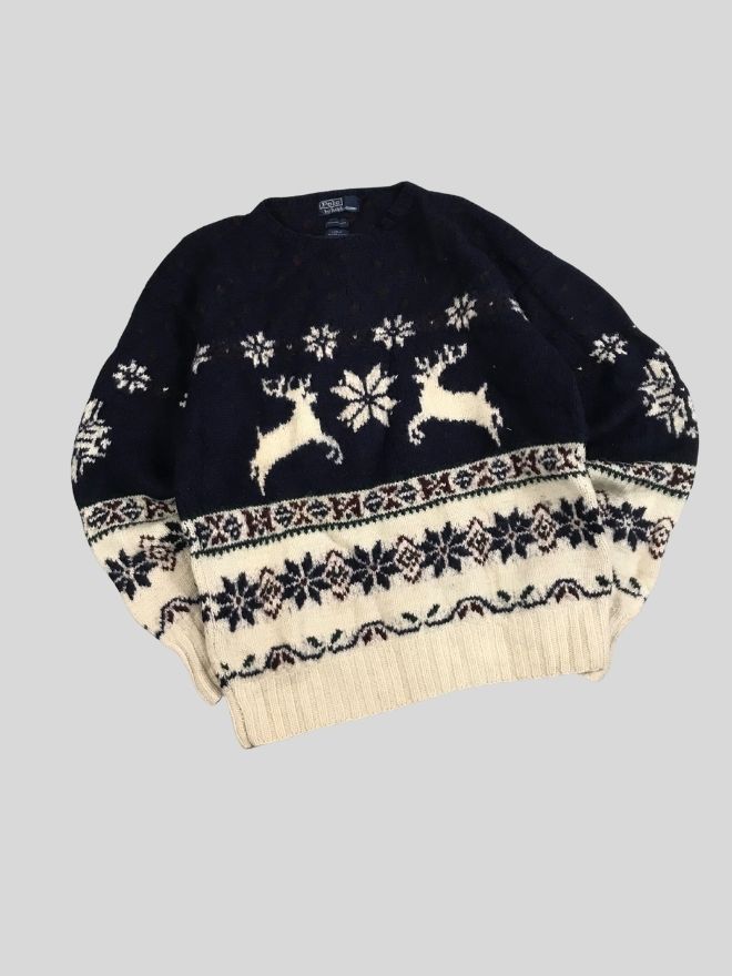 Vintage Polo Ralph Lauren Knit Sweater — Men’s L