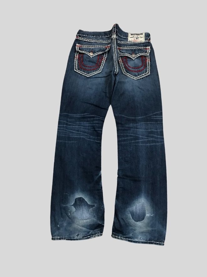 Vintage True Religion Straight Fit Denim Pants | Men’s US 40 | Authentic Blue Jeans