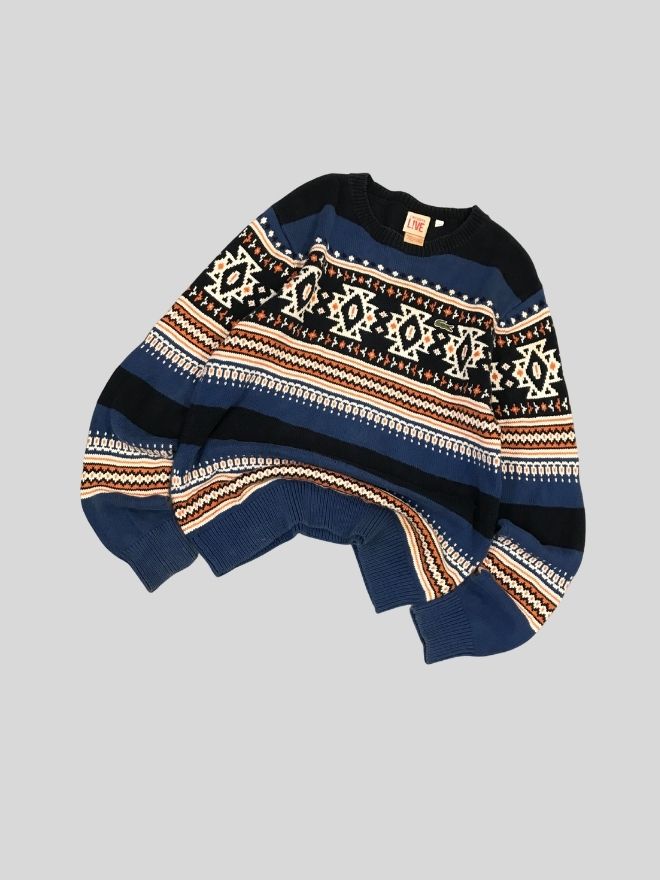 Vintage Lacoste Knit Sweater – Women’s S (Tag M) | Multicolor
