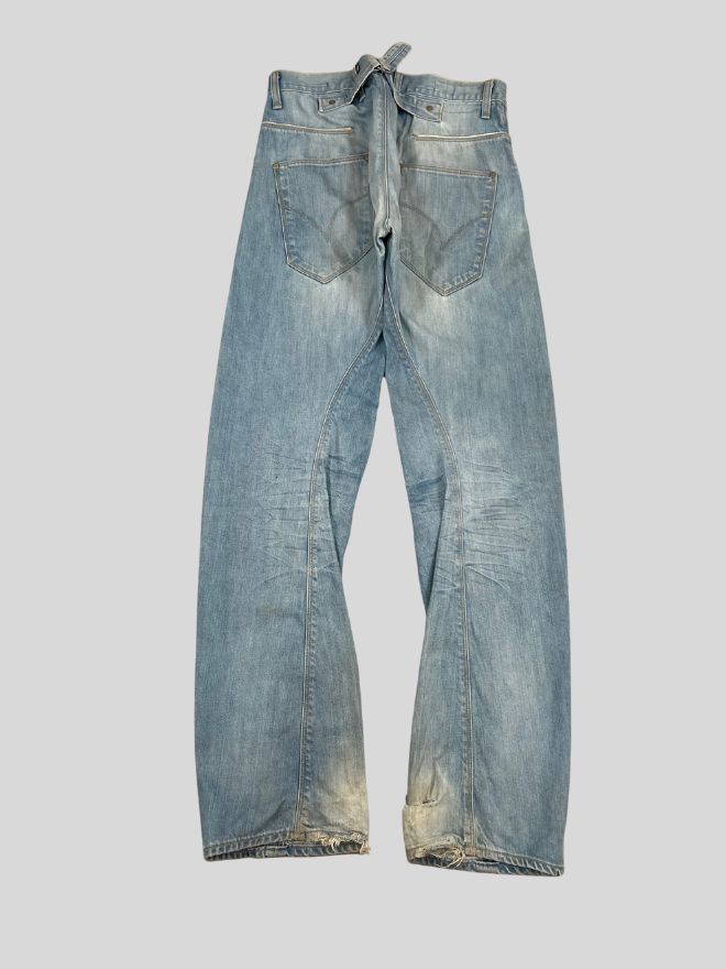 Vintage Levi’s Engineer Jeans With Buckle Belt – Size 33