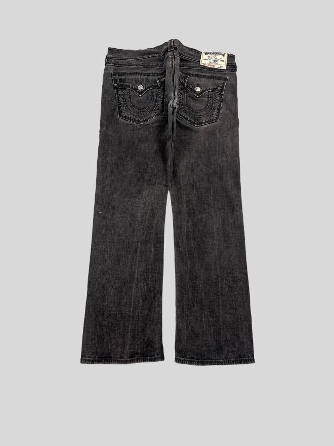 Vintage True Religion Straight Fit Denim Pants (Black / Size 39)
