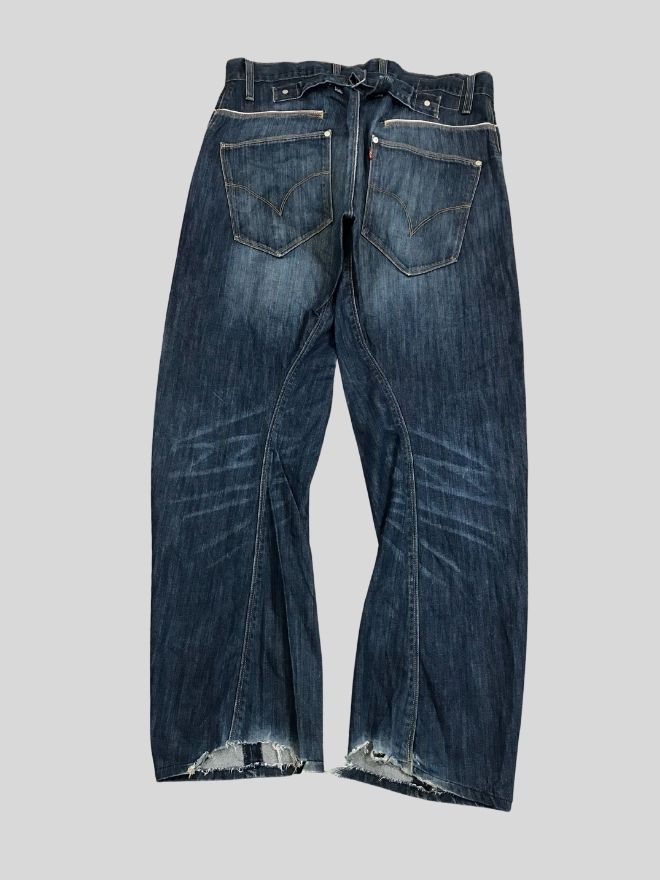 Vintage Levi’s Engineer Jeans Buckle Belt Denim | Men’s US 36 | Authentic Workwear