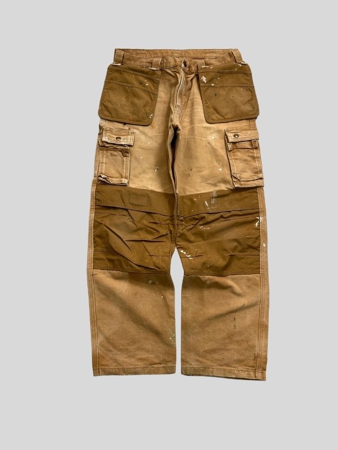Vintage Carhartt Workwear Cargo Denim Pants – Men’s Size US 34 (EU 50) | Brown
