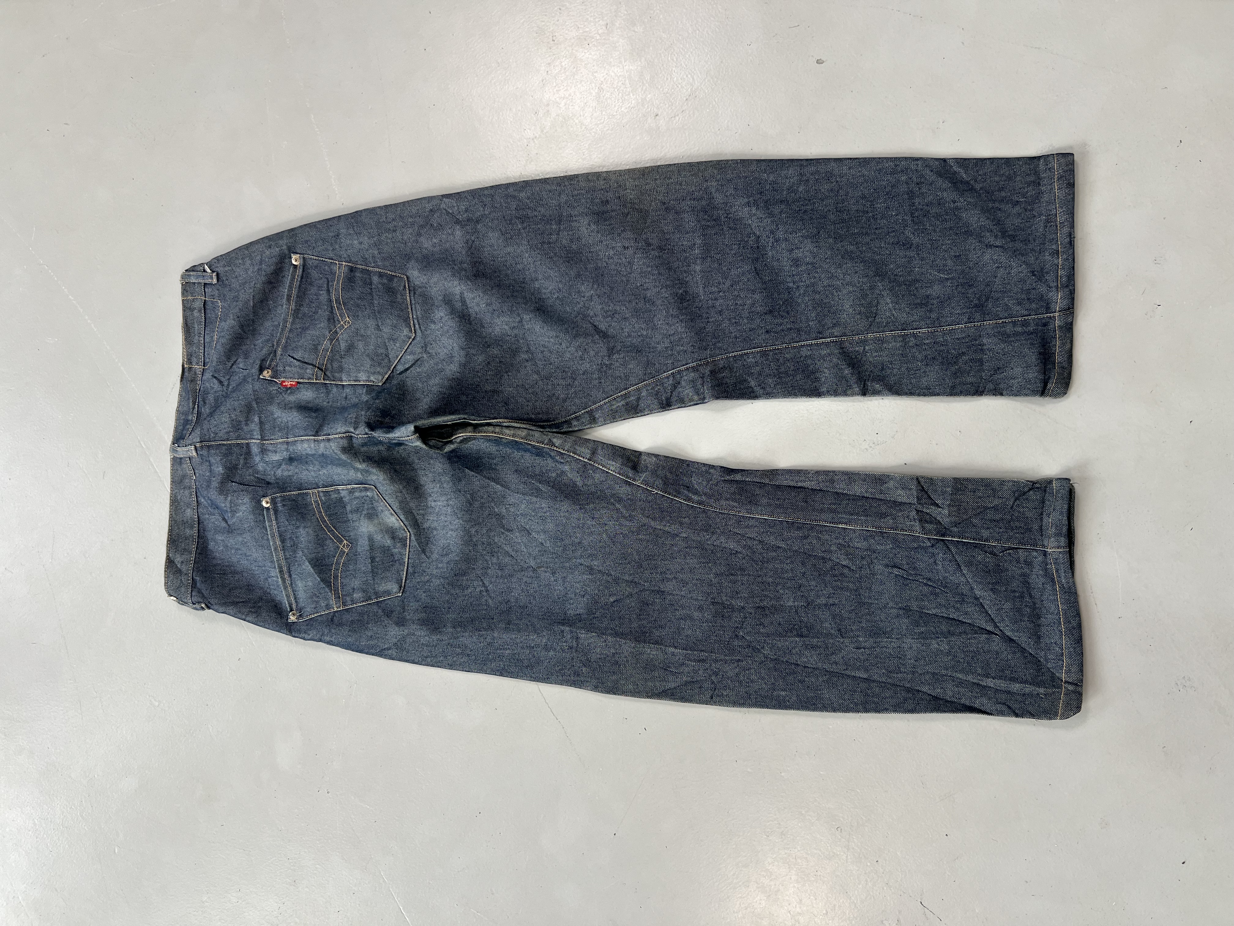 Vintage Levi’s Engineer Jeans Buckle Denim – Blue Workwear (Size 31)