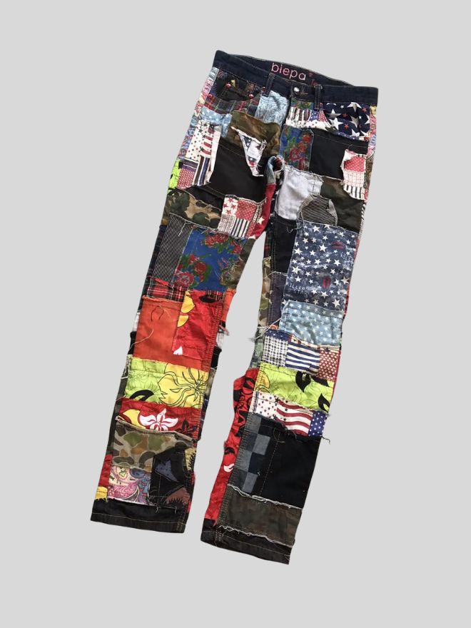 Vintage Biepa Reworked Custom Patchwork Denim – Size 30x32