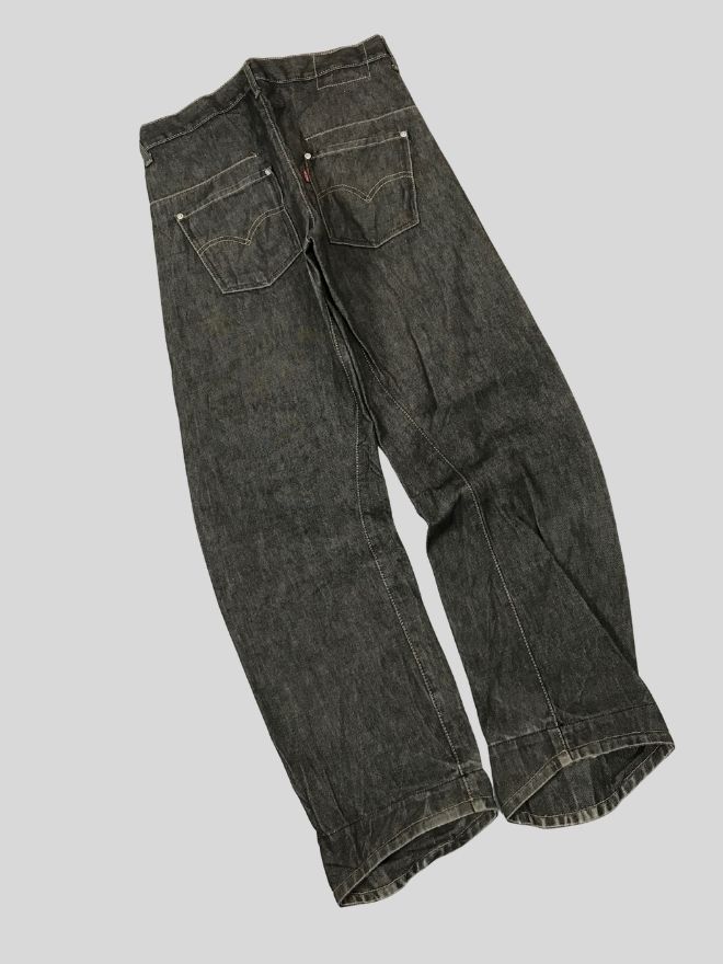 Vintage Levi’s Engineer Jeans Denim – Black – Size 30