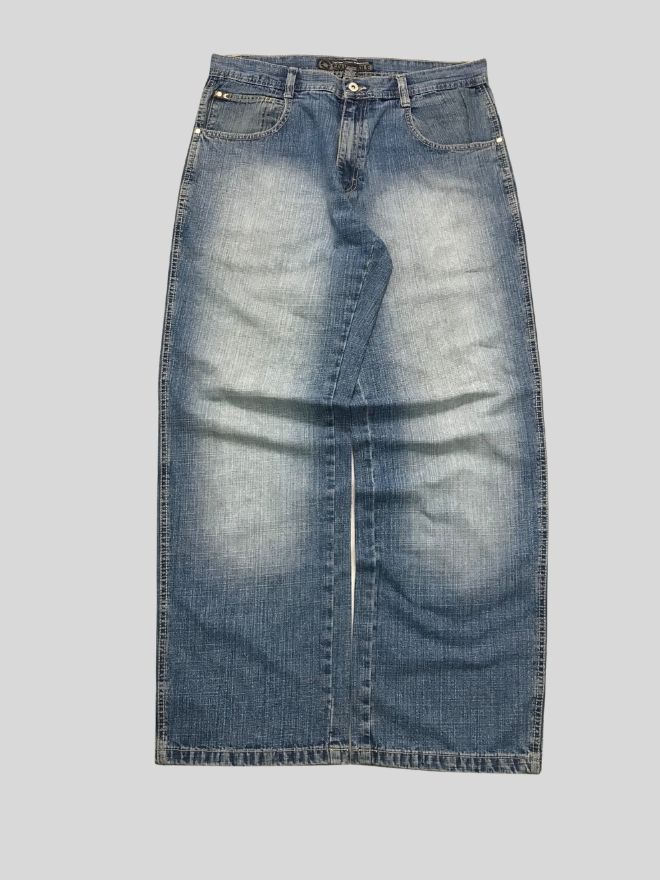 Vintage Southpole Brown Tab Baggy Fit Denim – Blue – Size 36x31