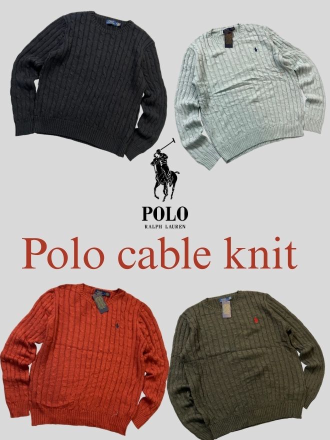 Factory Leftover Polo Ralph Lauren Cable Knit Sweater Bundle – Unisex | Sizes S–XL