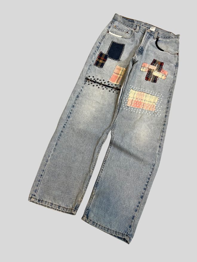 Vintage Levi’s 569 Shashiko Work Jeans – Size 32