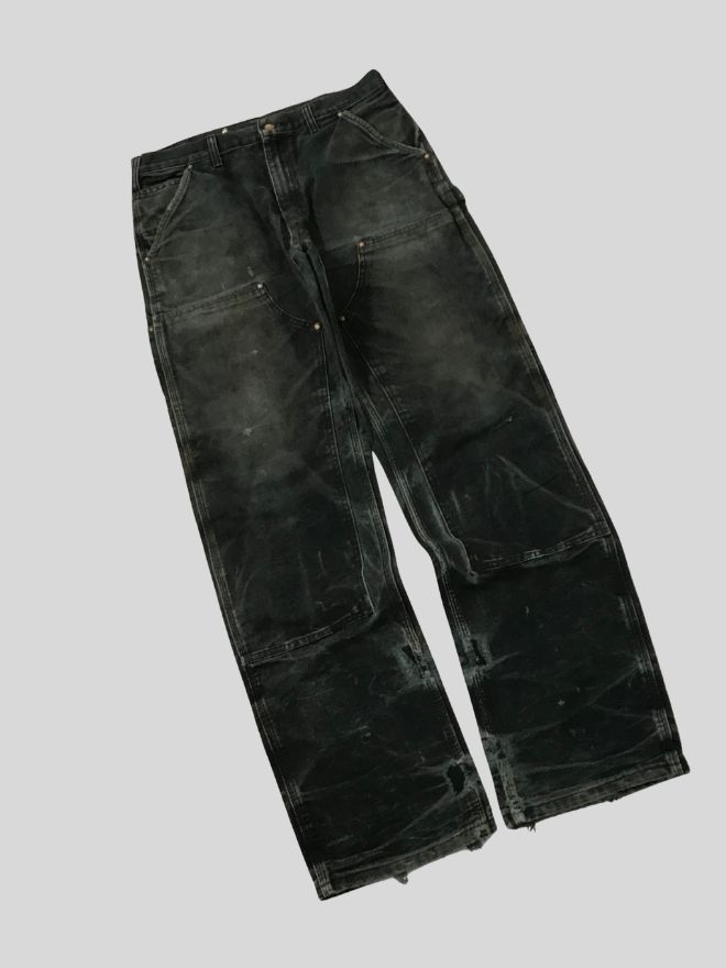 Vintage Carhartt Black Double Knee Carpenter Denim – Size 34
