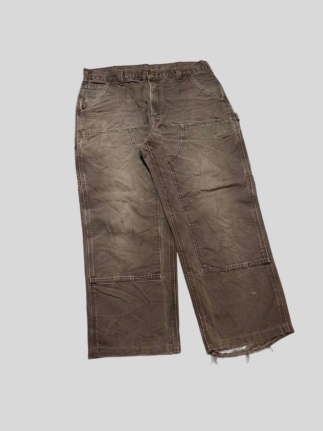 Vintage Carhartt Double Knee Workwear Denim Pants Men’s 36 Brown