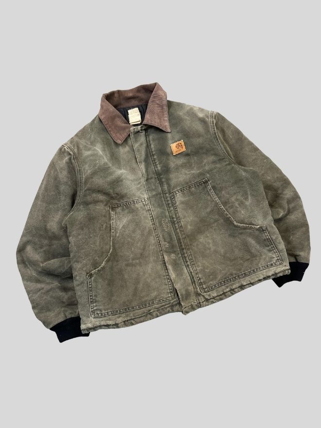 Vintage Carhartt J97 MOS Arctic Quilted Lined Jacket Men’s M Green