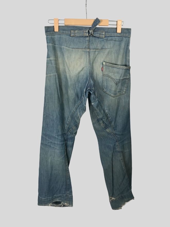 Vintage Levi’s Engineer Buckle Belt Denim Jeans Men’s 32 Blue