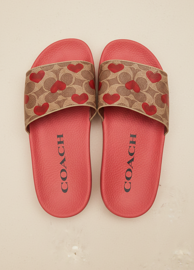 Coach Udele Valentine Women’s Slides | Red Heart Slip-On