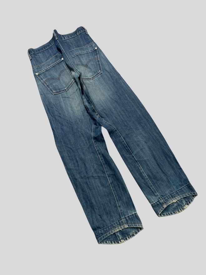 Vintage Levi's Engineer Jeans – Size 32 – Distressed Avant-Garde Denim