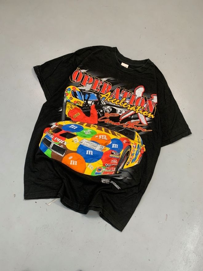 Vintage 1999 NASCAR Graphic T-Shirt – Chase Authentics x Anvil – Black – Men’s XL