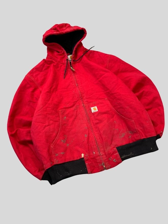 Rare Vintage Carhartt Sherpa-Lined Santa Fe Jacket – Men’s Large (US L / EU 52–54) – Multi Color Streetwear