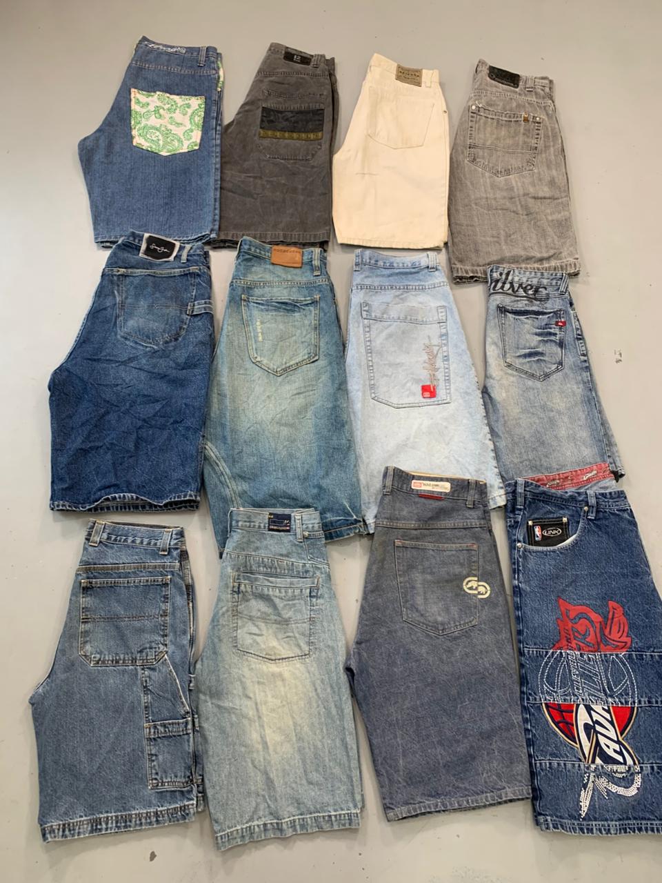 Vintage Jorts Bundle Mix Brands – Sizes 28–36 – Grade A/B – Y2K 90s Denim Shorts Wholesale Lot