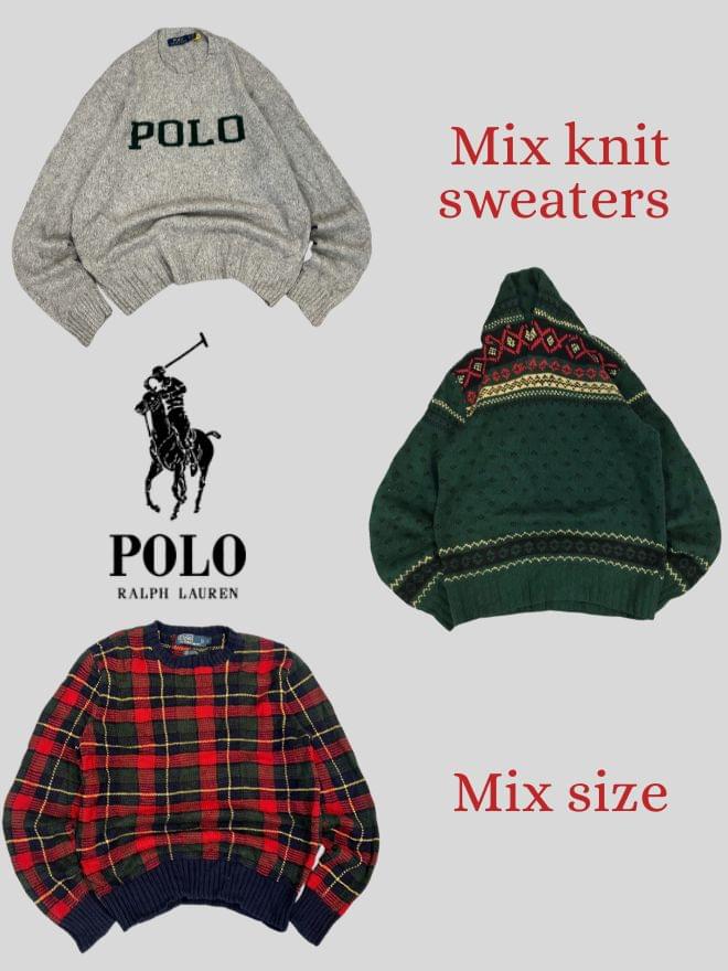 Bundle of 3 Polo Ralph Lauren Vintage Knit Sweaters – Men’s & Women’s