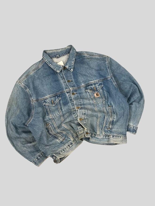 Vintage Carhartt Blue Trucker Denim Jacket – Men’s Large