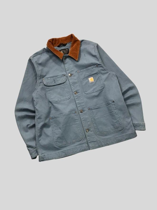 Factory Leftover Vintage Carhartt Chore Jacket – Blue Workwear (Men’s L)