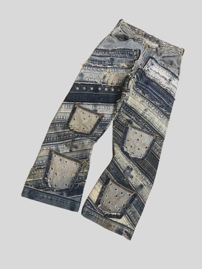 Vintage Levi’s Upcycled Heavy Patch Jeans – Size 30